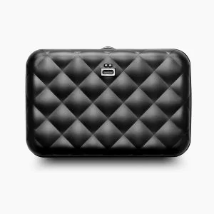 Ögon Designs Quilted Button Smart Case Alumiini Naisten Korttikotelo Musta