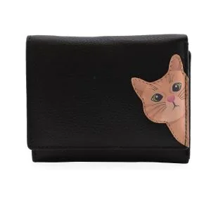 Mala Leather Kissa Lompakko Cleo the Cat