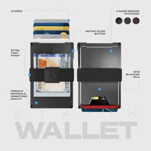 Statik® Wallet Musta Alumiini